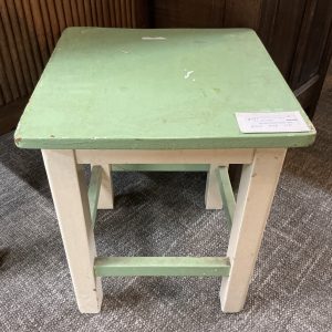 Green and White Rustic Painted Table