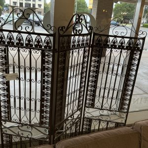 Bronze Iron 3 Panel Screen