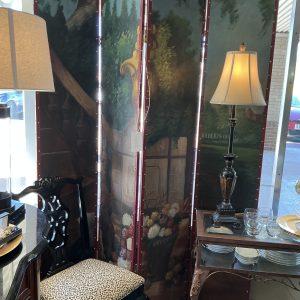 4 Panel Screen with Trees and Flowers