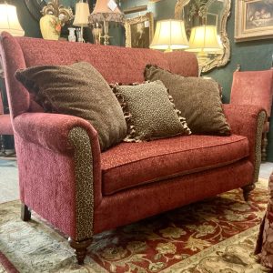 Kincaid Red Wingback Loveseat