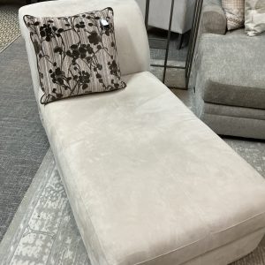Ivory Microsuede Chaise