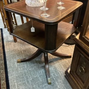 Square Leather Top Occasion Table